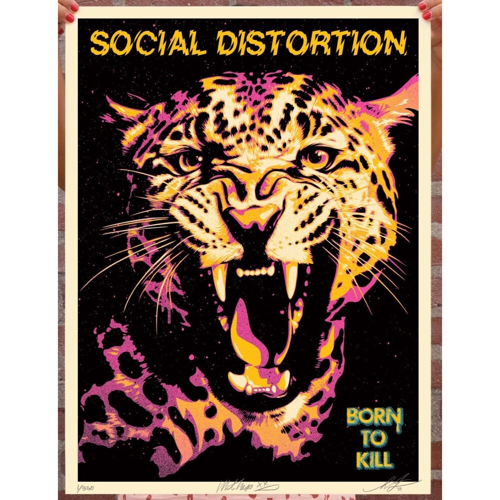 Obey Social Distortion Born to Kill Print Shepard Fairey Mike Ness Signed LE 550